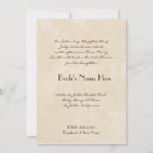 Chocolade Cake Bridal Shower Invitation Kaart (Achterkant)