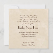 Chocolade Cake Bridal Shower Invitation Kaart (Achterkant)