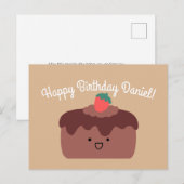 Chocolade Cake Briefkaart (Voorkant / Achterkant)