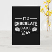 Chocolade Cake Dag Cacao Snoep Zoete Cadeau Idee Kaart (Gele Bloem)