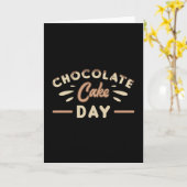Chocolade Cake Dag Zoete Cacao Snoep Cadeau Idee Kaart (Gele Bloem)