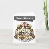 Chocolade Cake Editable Birthday Kaart (Voorkant)