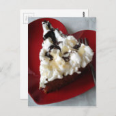 Chocolade Cake Heart Bord Briefkaart (Voorkant / Achterkant)