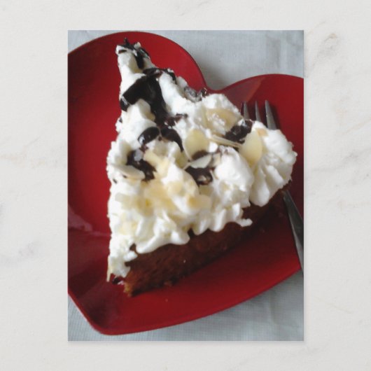 Chocolade Cake Heart Bord Briefkaart (Voorkant)