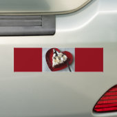 Chocolade Cake Heart Bord Bumpersticker (Op auto)