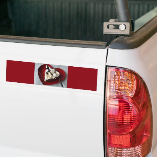 Chocolade Cake Heart Bord Bumpersticker (Op Truck)
