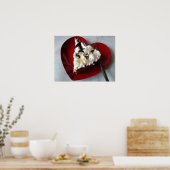 Chocolade Cake Heart Bord Poster (Keuken)
