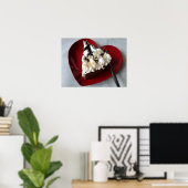 Chocolade Cake Heart Bord Poster (Thuiskantoor)