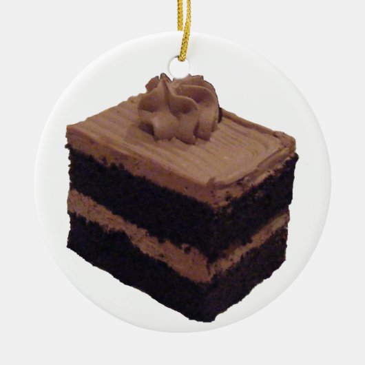 Chocolade Cake Keramisch Ornament (Voorkant)
