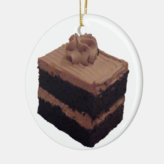 Chocolade Cake Keramisch Ornament (Links)