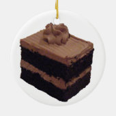 Chocolade Cake Keramisch Ornament (Achterkant)