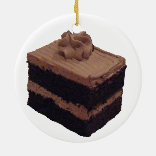 Chocolade Cake Keramisch Ornament (Achterkant)