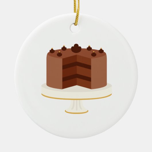 Chocolade Cake Keramisch Ornament (Voorkant)