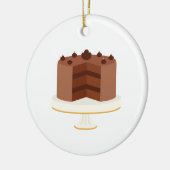 Chocolade Cake Keramisch Ornament (Links)