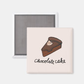 Chocolade cake pictogram magneet (Voorkant / Achterkant)
