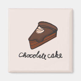 Chocolade cake pictogram magneet