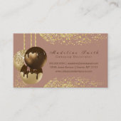 Chocolade Cake pops Glitter Bakken Cake Decorateur Visitekaartje (Voorkant)