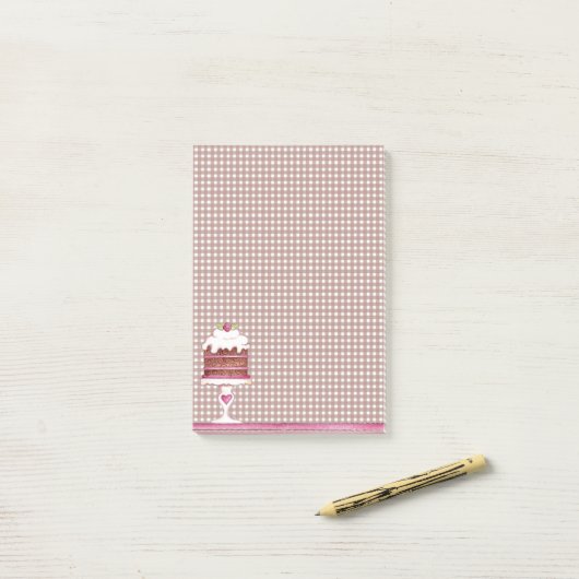 Chocolade Cake Post-it® Notes (Op bureau)