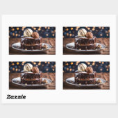 Chocolade Cake Rechthoekige Sticker (Vel)