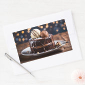 Chocolade Cake Rechthoekige Sticker (Envelop)
