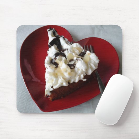 Chocolade Cake Red Heart Love Romantic Muismat (Met muis)