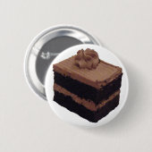 Chocolade Cake Ronde Button 5,7 Cm (Voorkant /achterkant)