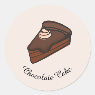 Chocolade Cake Ronde Sticker