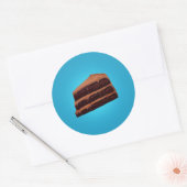 Chocolade Cake Ronde Sticker (Envelop)