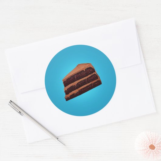 Chocolade Cake Ronde Sticker (Envelop)