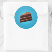 Chocolade Cake Ronde Sticker (Tas)