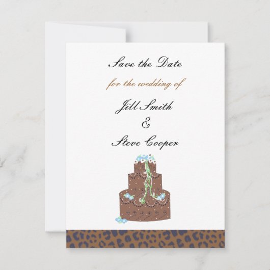 Chocolade Cake Save the Date (Voorkant)