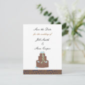 Chocolade Cake Save the Date (Staand voorkant)