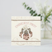 Chocolade Cake Swirl Bridal Shower Kaart (Staand voorkant)