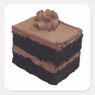 Chocolade Cake Vierkante Sticker