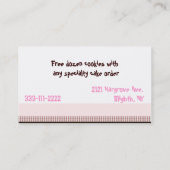 Chocolade Cake Visitekaartje (Achterkant)