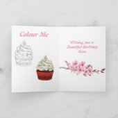 Chocolade Cake wenst verjaardagskaart Kaart (Binnen)