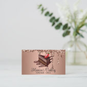 Chocolade Cakes Desserts Sweets Homemade Bakery Visitekaartje (Staand voorkant)