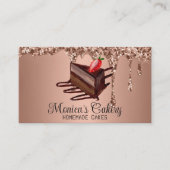 Chocolade Cakes Desserts Sweets Homemade Bakery Visitekaartje (Voorkant)