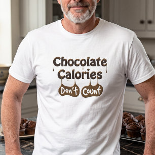 Chocolade Calorieën Tellen Niet Grappige Quote T-shirt