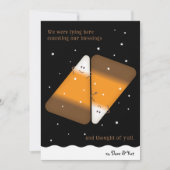 Chocolade Candy Corn Paar Happy Herfst Kaart (Voorkant)