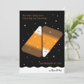 Chocolade Candy Corn Paar Happy Herfst Kaart (Staand voorkant)