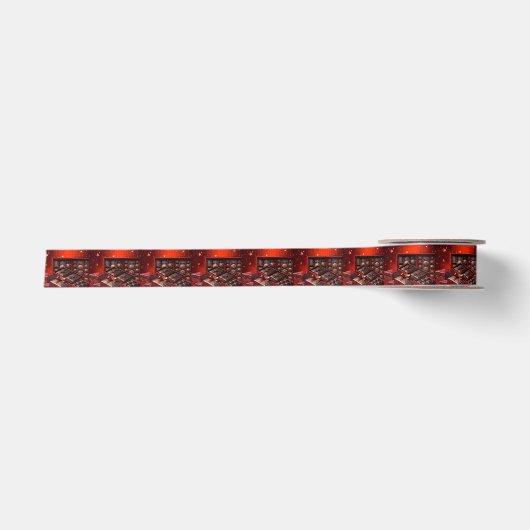 Chocolade Candy Satijnen Lint (Voorkant)