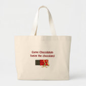 Chocolade Canvas tas (Voorkant)