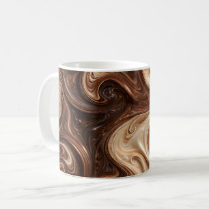 Chocolade Cappuccino Werveling Rijke Textuur Koffiemok