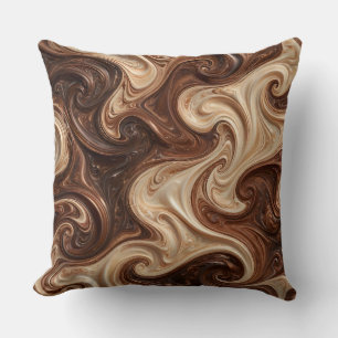 Chocolade Cappuccino Werveling Rijke Textuur Kussen