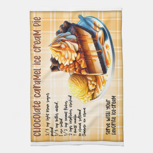 Chocolade Caramel Ice Cream Pie Recept Theedoek (Verticaal)