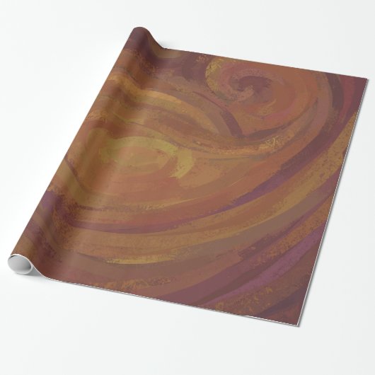 Chocolade Carmel Swirl Cadeaupapier (Uitgerold)