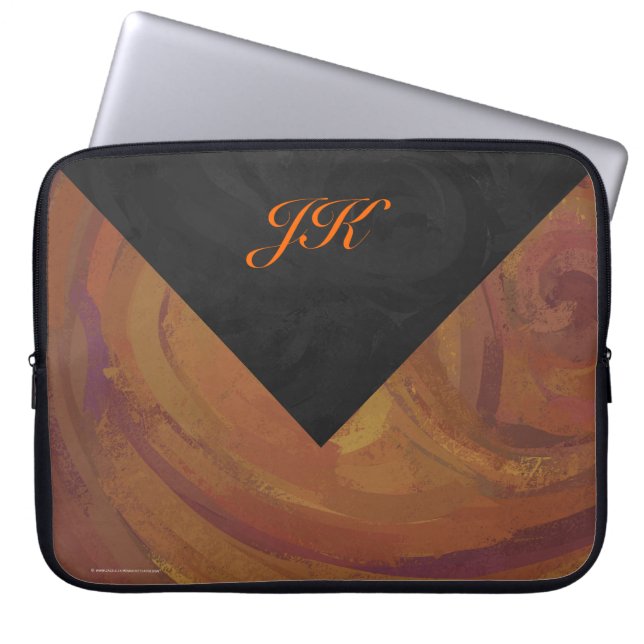 Chocolade Carmel Swirl Laptop Sleeve (Voorkant)