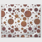 Chocolade Carmel Swirl Polka Dot Cadeaupapier (Vlak)