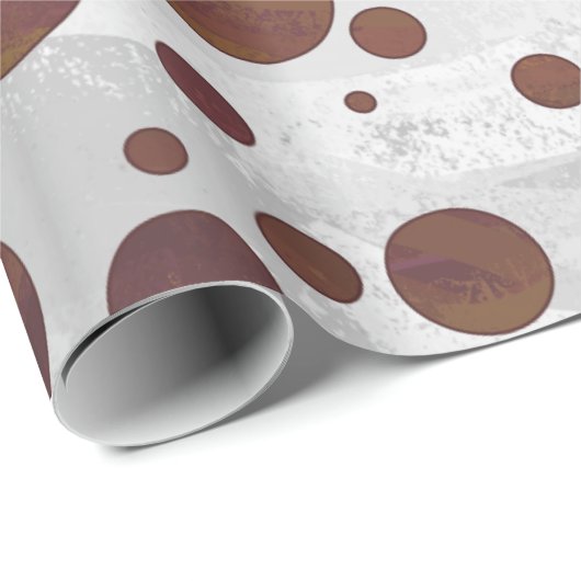 Chocolade Carmel Swirl Polka Dot Cadeaupapier (Rol Hoek)